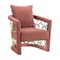 Armen Living Corelli Blush Fabric Upholstered Accent Chair with Brushed Gold Legs LCCLCHBLUSH - alternate 1